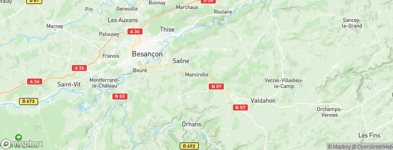 Mamirolle, France Map