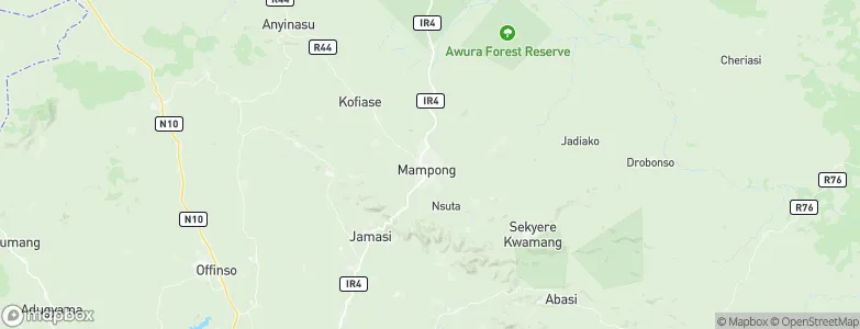 Mampong, Ghana Map