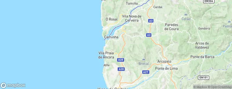 Mana, Portugal Map