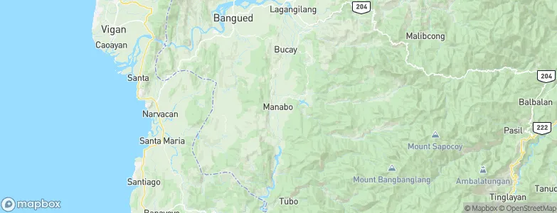 Manabo, Philippines Map