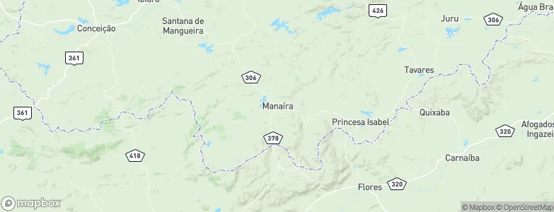Manaíra, Brazil Map