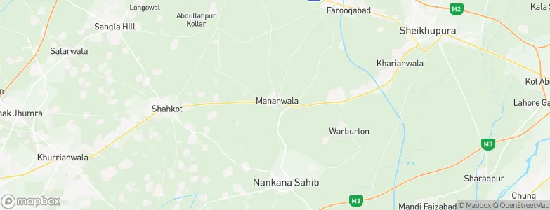 Mananwala, Pakistan Map