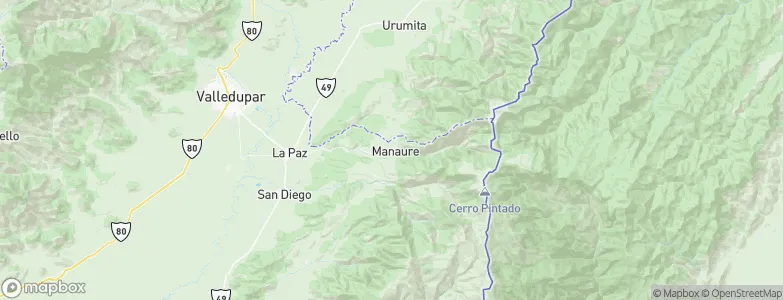Manaure Balcón del Cesar, Colombia Map