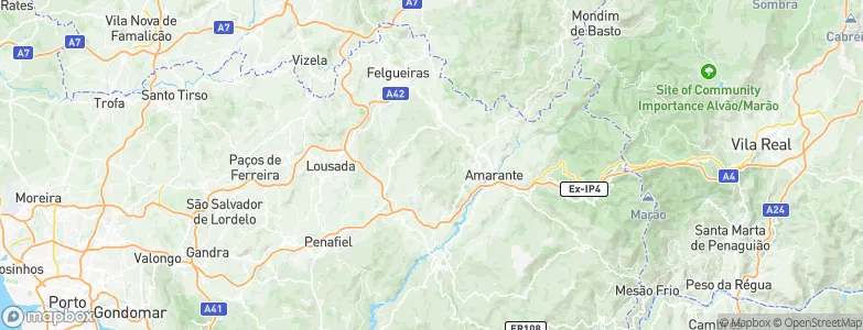 Mancelos, Portugal Map