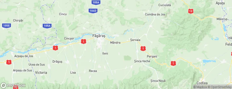 Mândra, Romania Map