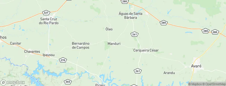 Manduri, Brazil Map