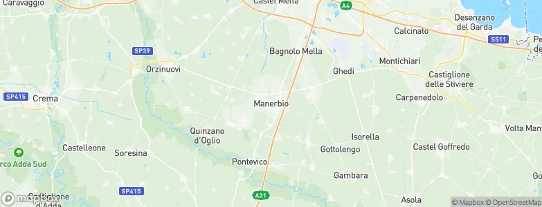 Manerbio, Italy Map