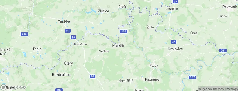Manětín, Czechia Map