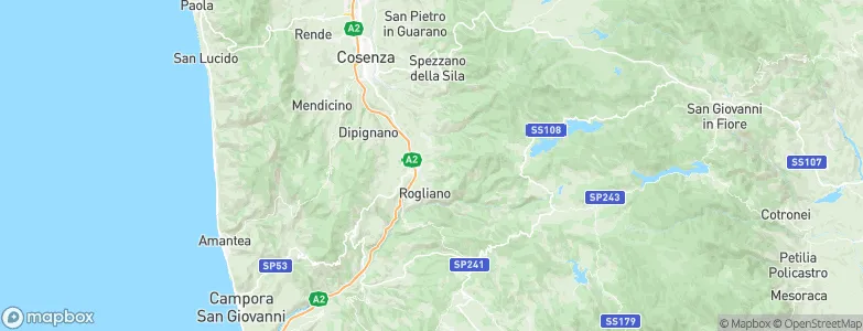 Mangone, Italy Map