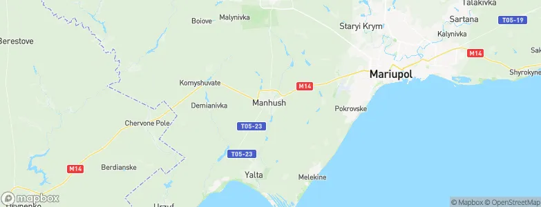 Manhush, Ukraine Map