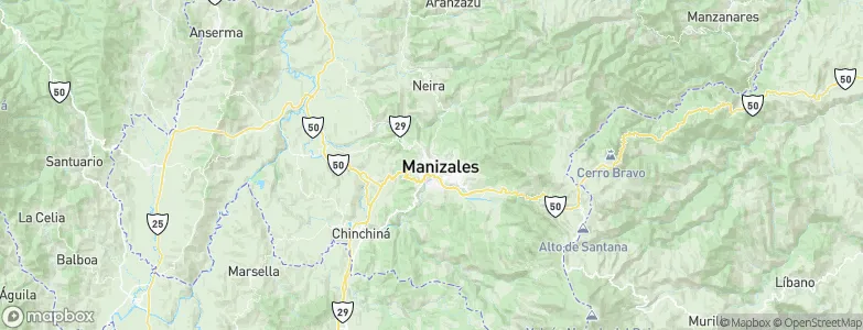 Manizales, Colombia Map