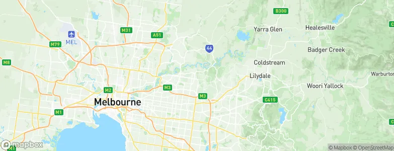 Manningham, Australia Map