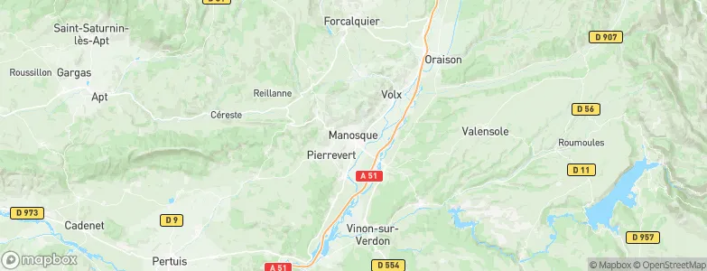 Manosque, France Map