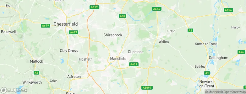 Mansfield District, United Kingdom Map