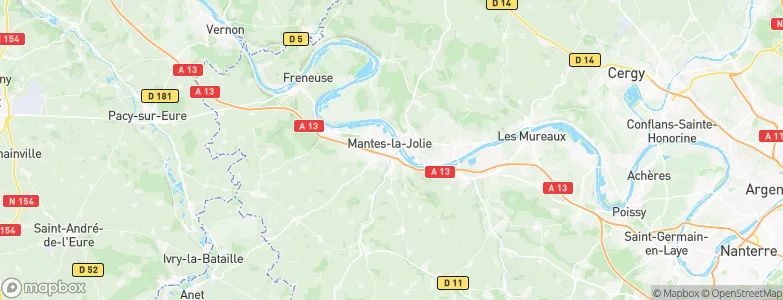 Mantes-la-Jolie, France Map