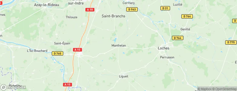 Manthelan, France Map