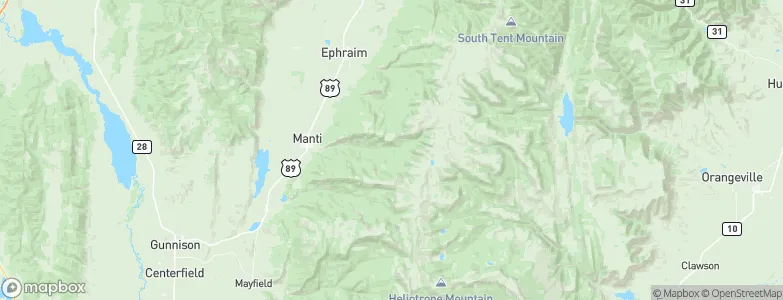 Manti Canyon Summer Homes, United States Map