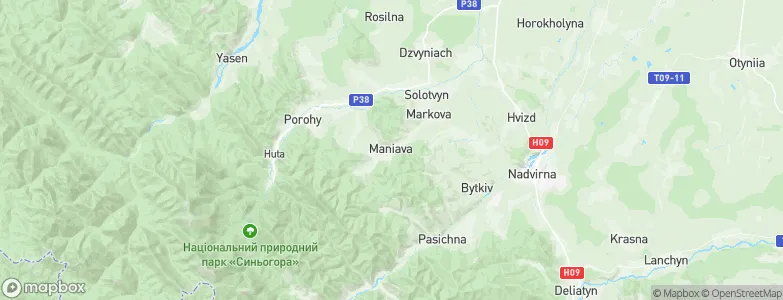Manyava, Ukraine Map