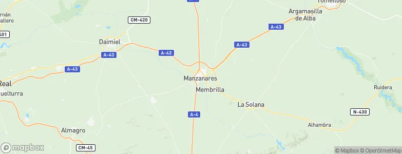 Manzanares, Spain Map