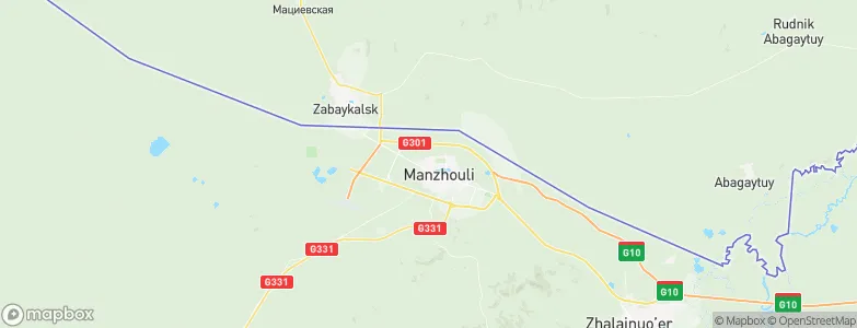 Manzhouli, China Map