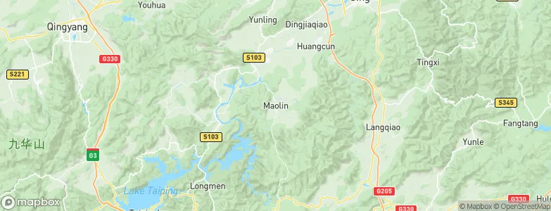 Maolin, China Map