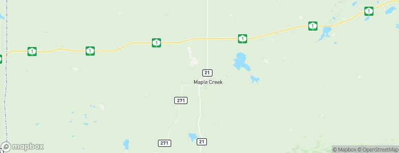 Maple Creek, Canada Map