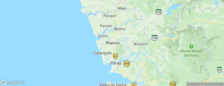 Māpuca, India Map