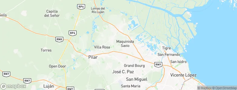 Maquinista Savio, Argentina Map
