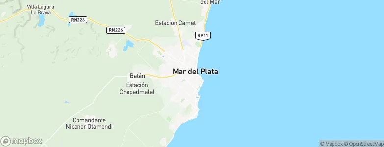 Mar del Plata, Argentina Map