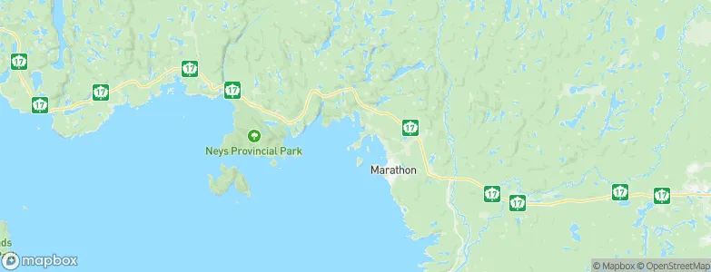 Marathon, Canada Map