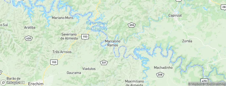 Marcelino Ramos, Brazil Map