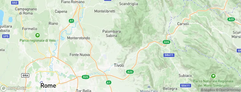 Marcellina, Italy Map
