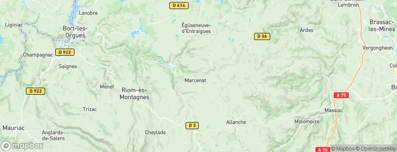 Marcenat, France Map