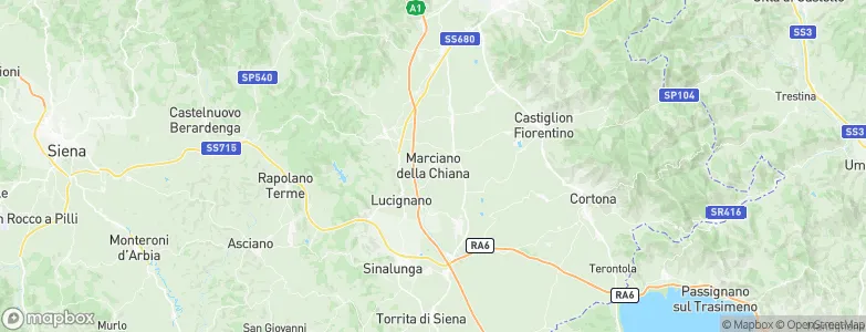 Marciano della Chiana, Italy Map