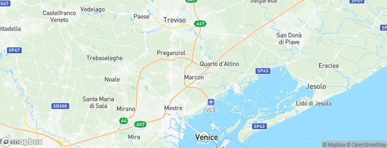 Marcon, Italy Map