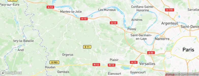 Mareil-sur-Mauldre, France Map