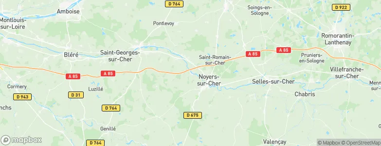 Mareuil-sur-Cher, France Map