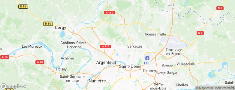 Margency, France Map