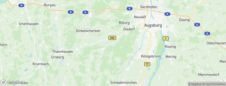 Margertshausen, Germany Map
