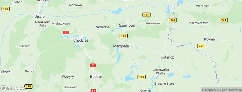 Margonin, Poland Map