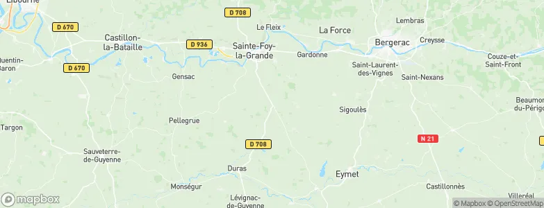 Margueron, France Map
