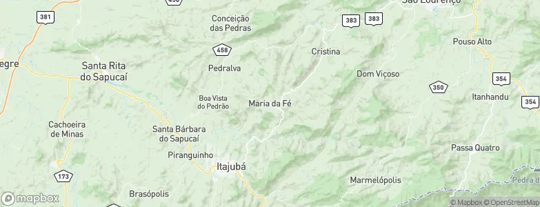 Maria da Fé, Brazil Map