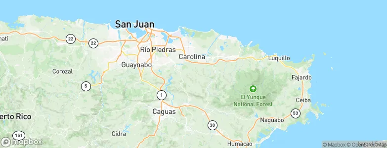 Mariana, Puerto Rico Map