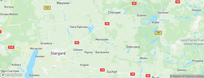 Marianowo, Poland Map