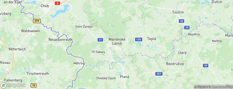 Mariánské Lázně, Czechia Map