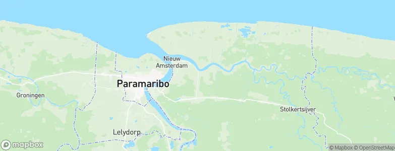 Mariënburg, Suriname Map