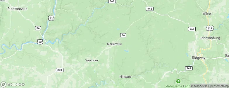 Marienville, United States Map