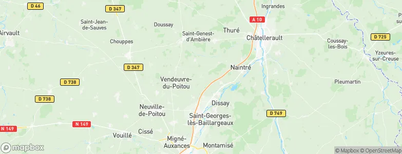 Marigny-Brizay, France Map