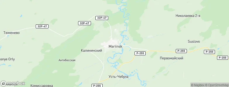 Mariinsk, Russia Map