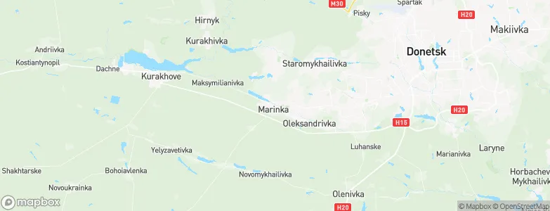 Marinka, Ukraine Map